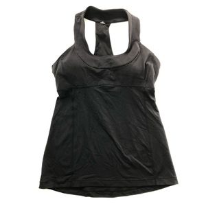 Lululemon Black tank top size 8 scoop me up mesh